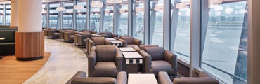 Blick auf die Vienna Airport Lounge am Flughafen Wien